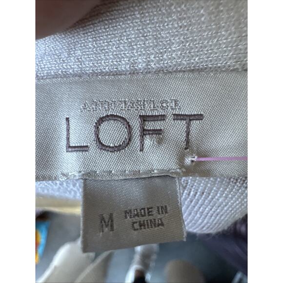 3 for $9 Loft Cream Cardigan M - Picture 7 of 8